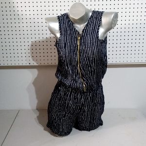 Black/blue strap jumpsuit